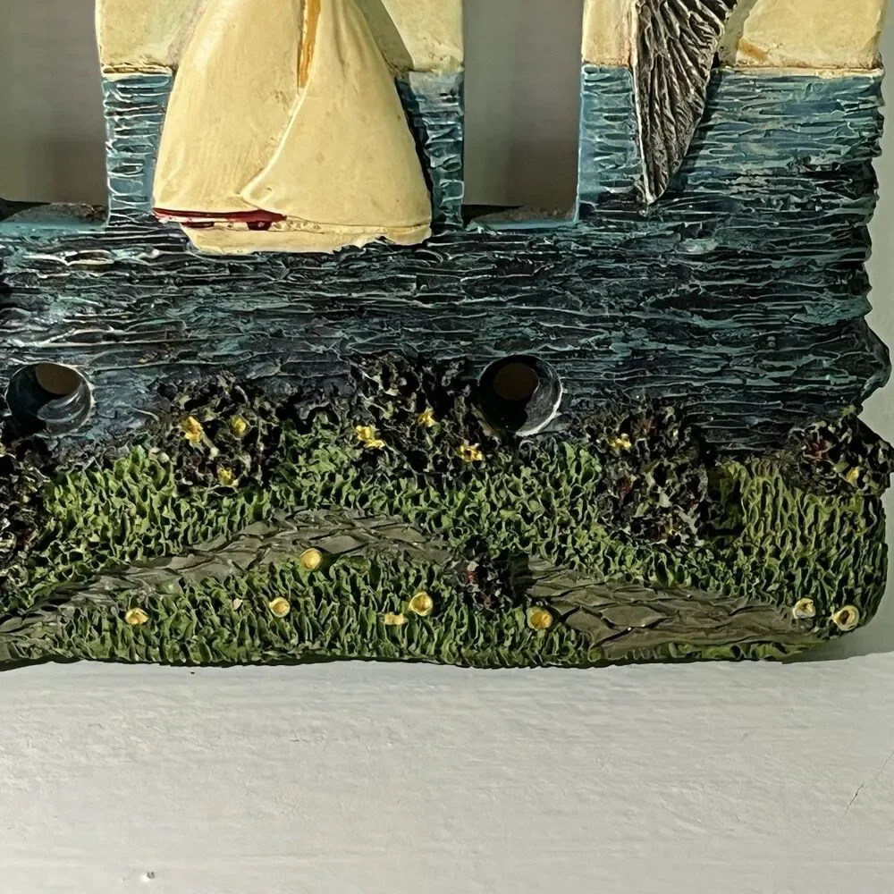 Lighthouse Ocean Seagulls & Sailboat 3D Double Light Switch Plate 5